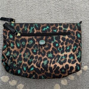 Coach Leopard Print Cosmetic Bag - Black, Brown, and Green